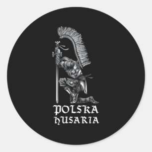 Sticker Rond Polonais Hussar Polska Husaria Pour Les Guerriers