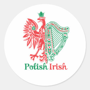 Sticker Rond polonais irlandais