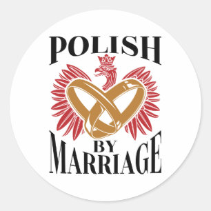 Sticker Rond Polonais par mariage Femme polonaise mariée