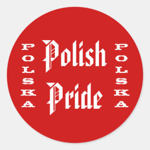 Sticker Rond Polska Pride