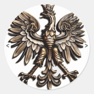 Sticker Rond Polski orzelek