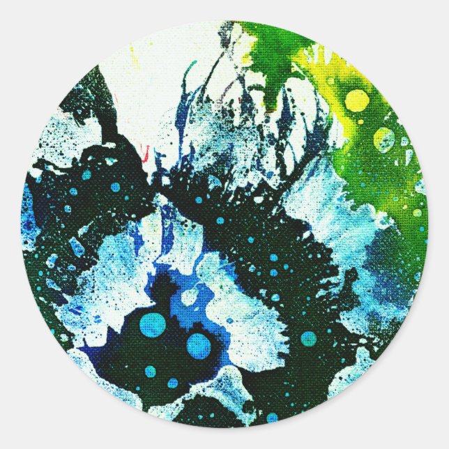 Sticker Rond Polychromoptique #2C par Michael Moffa (Devant)