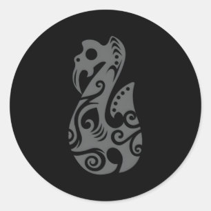 Sticker Rond Polynésie Maori Aia Spirituelle Tribal Tattoo New 