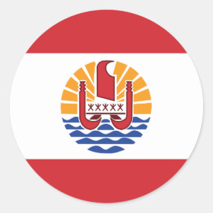 Sticker Rond Polynésie/Polynésie