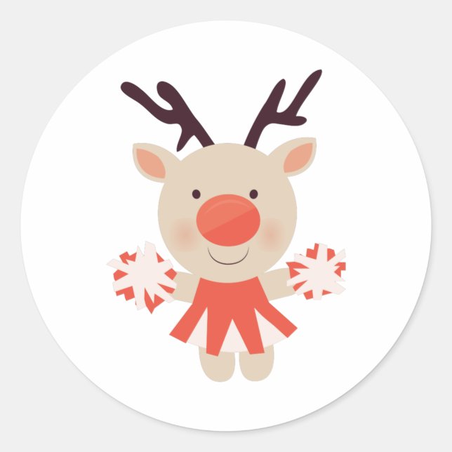 Sticker Rond Pom-pom girl (Devant)