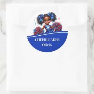 Sticker Rond Pom-pom girl