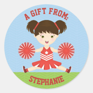 Sticker Rond Pom-pom girl