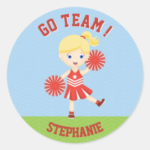 Sticker Rond Pom-pom girl