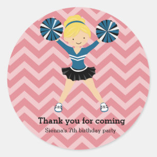 Sticker Rond Pom-pom girl, choisissez votre propre couleur arri