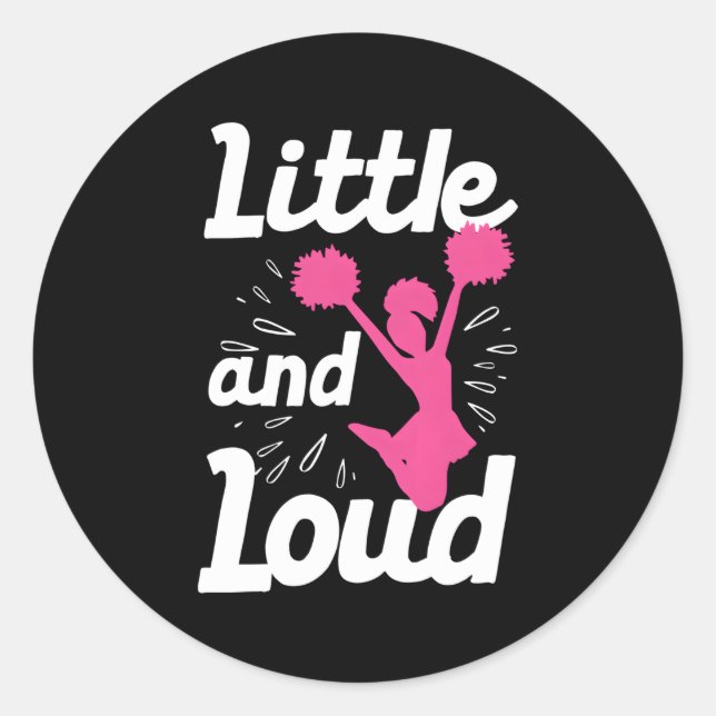 Sticker Rond Pom-pom girl Ns Cheerleader Cheer Gymnaste (Devant)