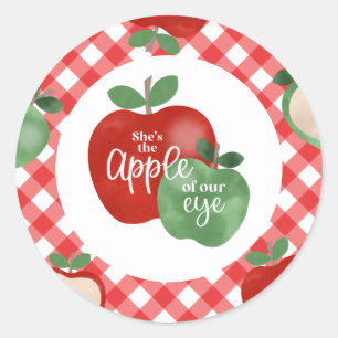 Sticker Rond Pomme de nos yeux 1er anniversaire
