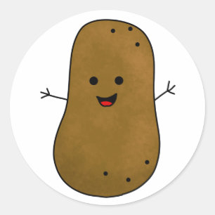 Sticker Rond Pomme de terre délicieuse