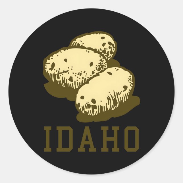 Sticker Rond Pomme de terre Idaho (Devant)