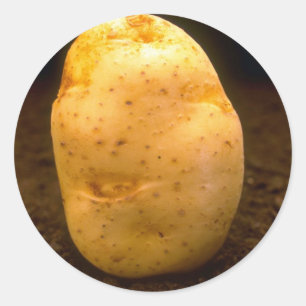 Sticker Rond Pomme de terre sur la saleté