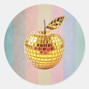 Sticker Rond Pomme d'or