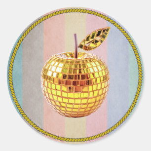 Sticker Rond Pomme d'or