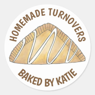 Sticker Rond Pomme Fruit Rotation Pâte Fabriquée Par