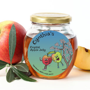 Sticker Rond Pomme Pals Drôle Cartoon Sauce Beurre Pie et plus