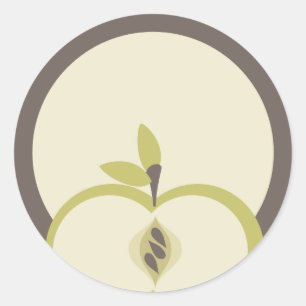 Sticker Rond pomme verte de mon autocollant-cadeau de cuisine