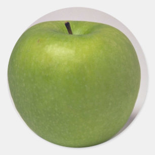 Sticker Rond Pomme verte Delicious