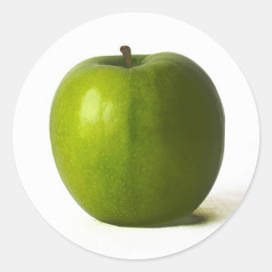 Sticker Rond Pomme verte stkcnm