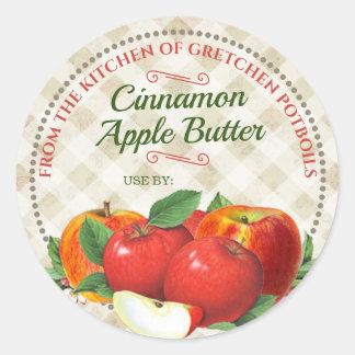 Sticker Rond Pommes applesaudissements tarte à la farce fruits 