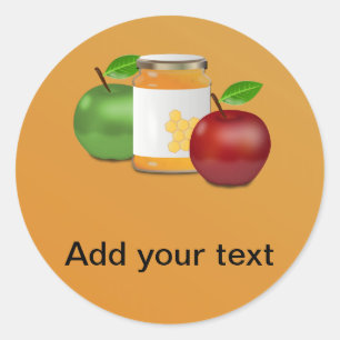Sticker Rond Pommes et miel