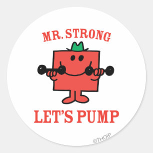 Sticker Rond Pompage De Fer Avec M. Strong