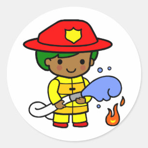 Sticker Rond Pompier