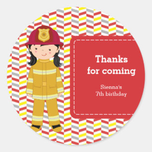 Sticker Rond Pompier