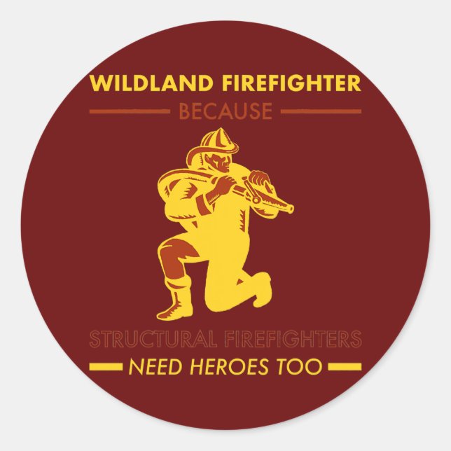 Sticker Rond Pompier Wildland Smokejumper Fire Eater (Devant)