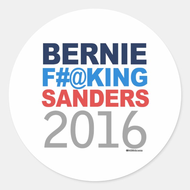 Sticker Rond Ponceuses de merde 2016 de Bernie (Devant)