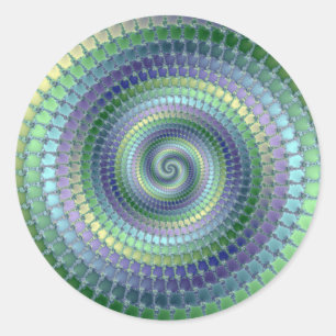 Sticker Rond Pondering - Fractal