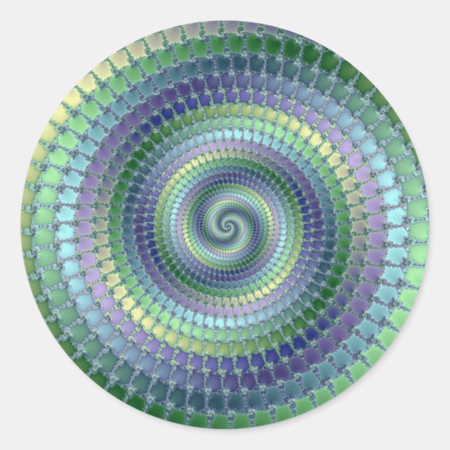 Sticker Rond Pondering - Fractal (Devant)