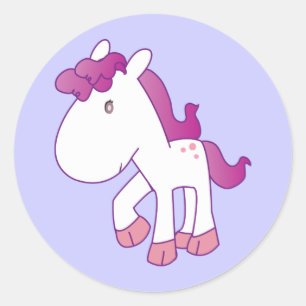 Sticker Rond Poney