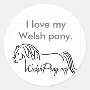 Sticker Rond Poney de gallois et société d'épi