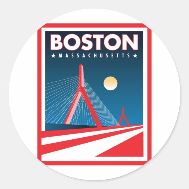 Sticker Rond Pont Boston Zakim (Devant)