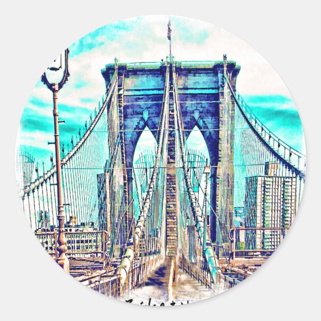 Sticker Rond Pont Brooklyn (Devant)