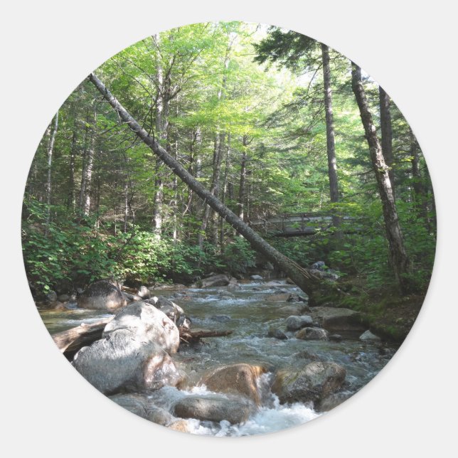 Sticker Rond Pont de la rivière Pemigewasset dans le New Hampsh (Devant)