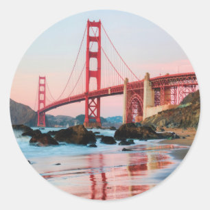 Sticker Rond Pont d'or