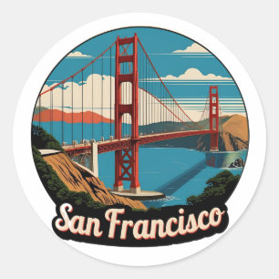 Sticker Rond Pont du Golden Gate San Francisco