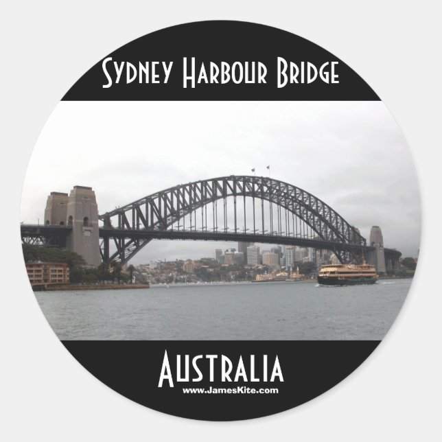 Sticker Rond Pont du port de Sydney (Devant)