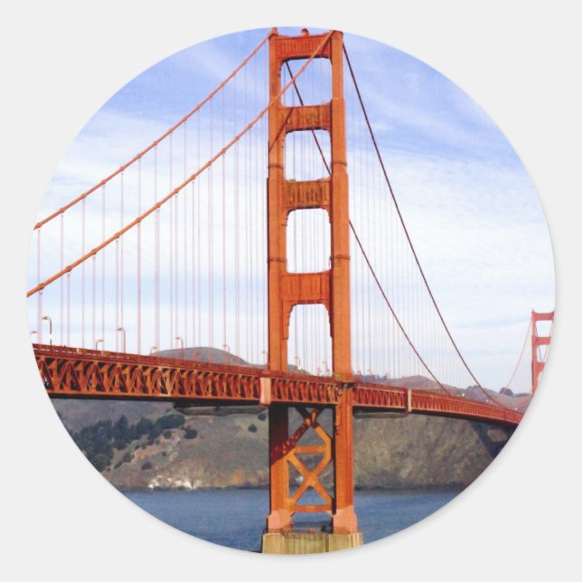 Sticker Rond Pont Golden Gate (Devant)