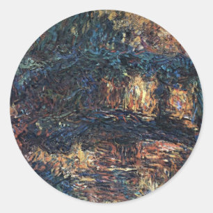 Sticker Rond Pont japonais par Claude Monet, Art Vintage