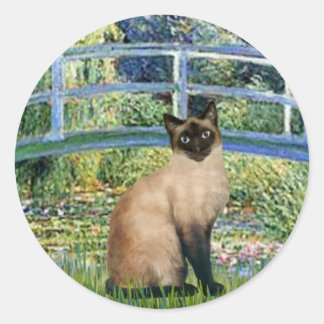 Sticker Rond Pont - Seal Point Chat siamois