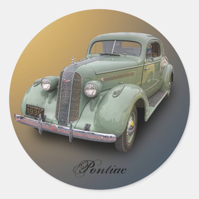 STICKER ROND PONTIAC 1935 (Devant)