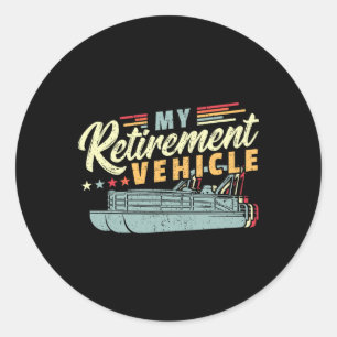Sticker Rond Ponton de retraite Bateau Capitaine I Ponton Vieux