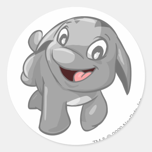 Sticker Rond Poogle Silver (Devant)