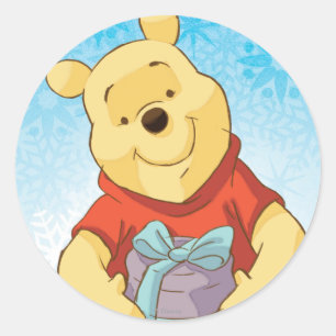 Sticker Rond Pooh avec cadeau