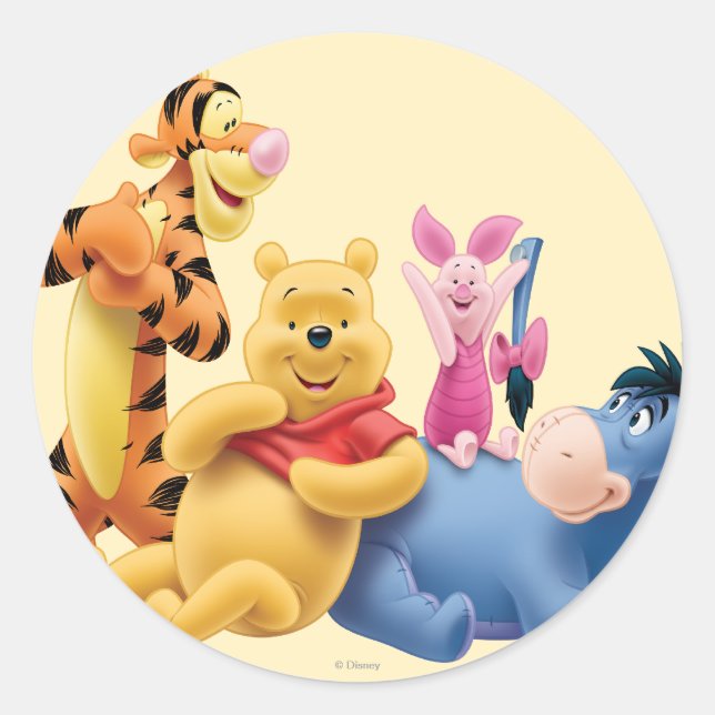 Sticker Rond Pooh et amis 10 (Devant)